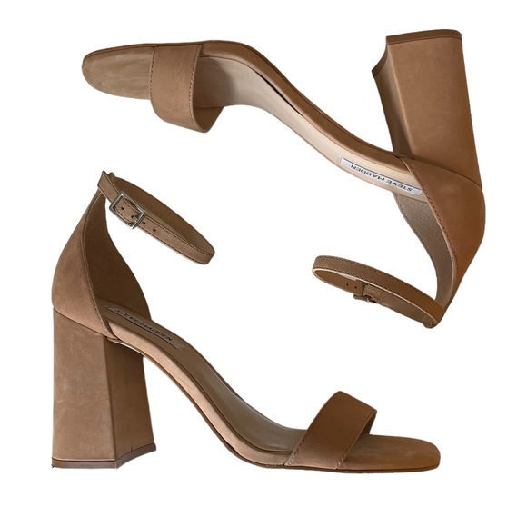 Steve Madden Dillion Suede Block Heel Ankle Strap Sandal Size‎ 9 - Picture 2 of 6